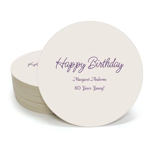 Perfect Happy Birthday Round Coasters